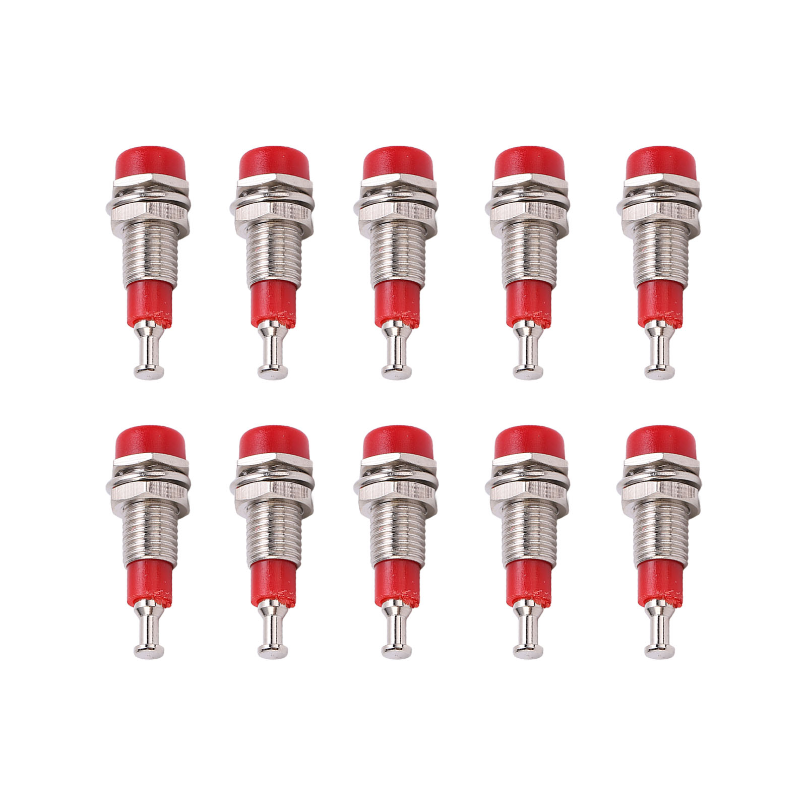 J.40006 Packung Mit 10 Vernickelten 2-mm-bananensteckern (weiblich) Für Die Schalttafelmontage