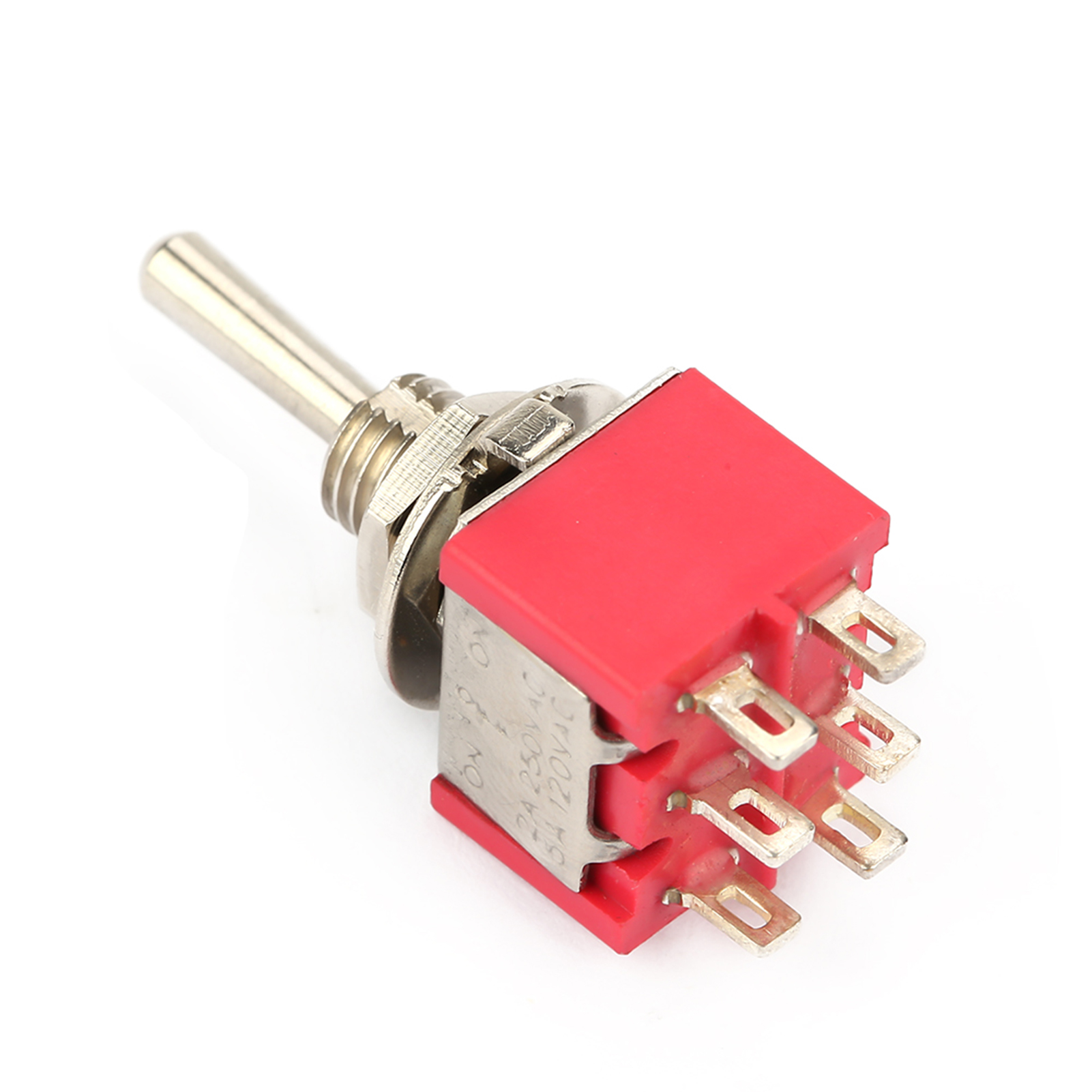 Dpdt-wippschalter, 6-polig, 10 Stück, 2 A 250 V Ac / 5 A 125 V Ac, Momentanschalter Ein-aus-ein