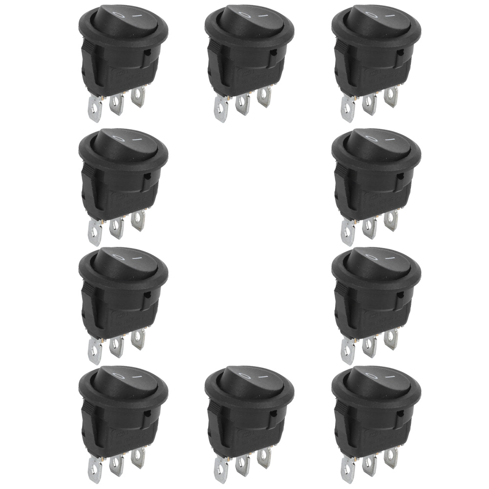 10 Runde 23-mm-3-polige Ein/aus-wippschalter Für Boote – 10er-packung