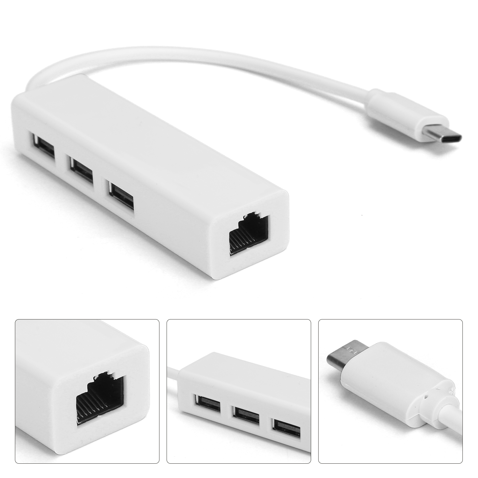100m Usb-c Auf Ethernet Rj45 Adapter Für Windows, Mac Os, Kompatibel Mit Laptops