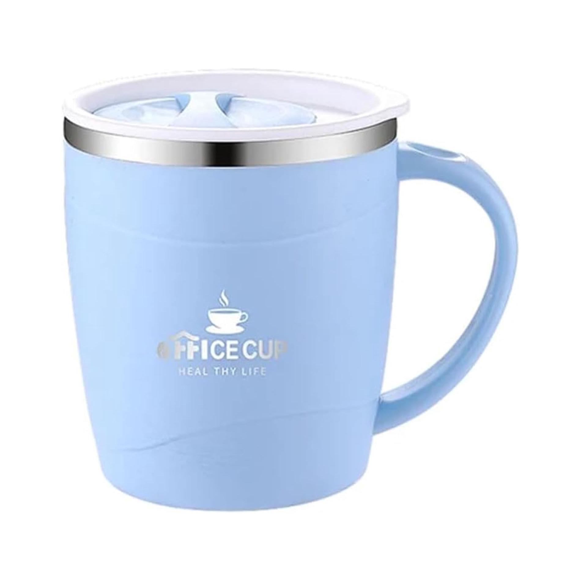 Doppelwandiger, Isolierter Kaffeebecher Aus Edelstahl 304 Mit Deckel Und Henkel – 500 Ml Messbecher Fürs Frühstück