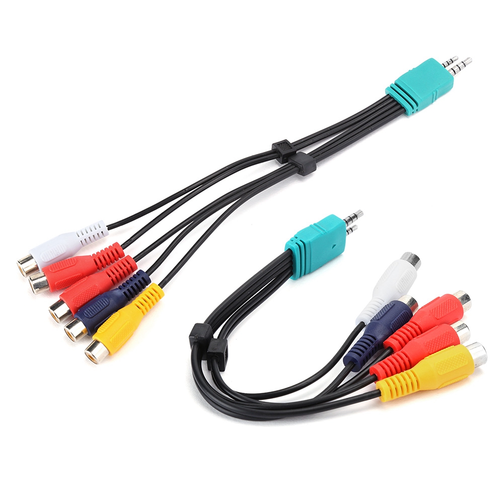 2-teiliges Av-videokabel Für Samsung Lcd-fernseher, 3,5 + 2,5 Mm Auf 5 Mm Cinch, Beidseitig Für Komponentensignal