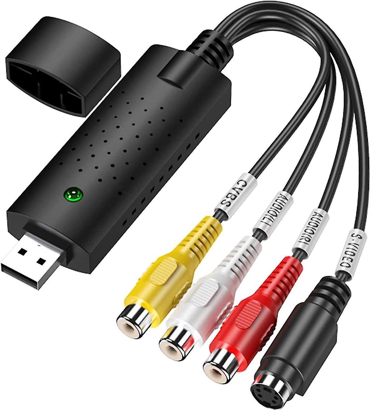 Vhs-digital-konverter, Hi8-videoaufnahmekarte, Vhs Auf Dvd, Vhs Auf Usb, Dvd, Usb 2.0 Für Windows 10/8/7, Macos