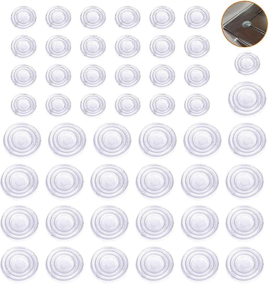 100 Stück Transparente, Rutschfeste Gummischutzmatten Für Glastischplatten, Puffer Für Transparente Glastischplatten, Abstandshalter Für Glastischplatten (2 Größen) --