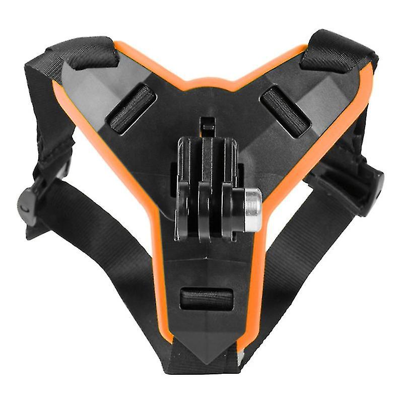 Motorradhelm-kinnriemenhalterung, Abnehmbare Befestigung, Mit Riemen Zur Anbringung Einer Action-kamera Und Eines Mobiltelefons – Orange