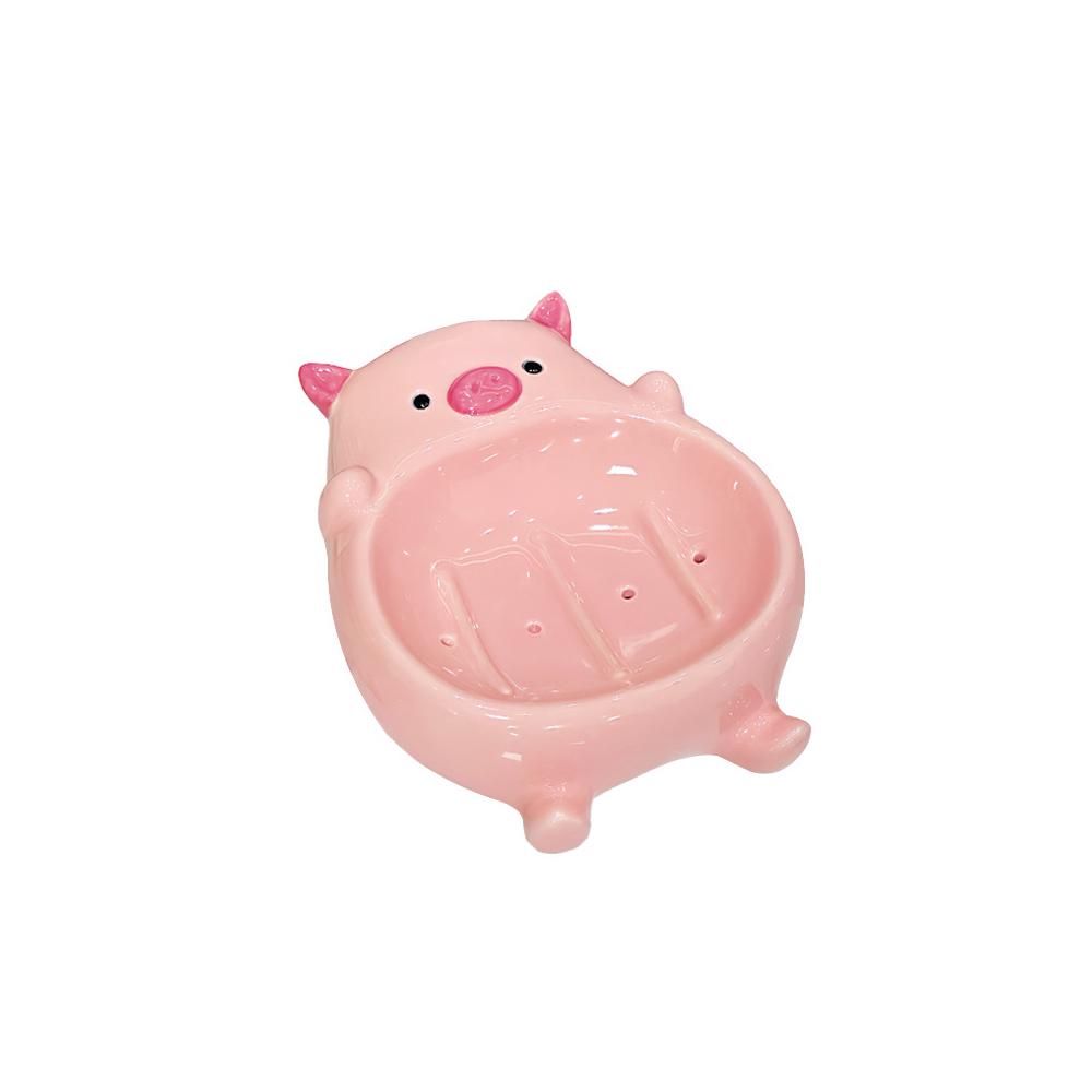 Seifenschale Aus Porzellan Fürs Badezimmer, Niedliche Rosa Schweinchenform