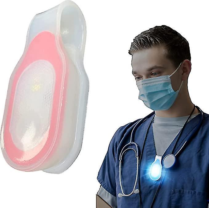 Tragbare Led-krankenschwesterlampe Mit Magnetischem Freisprechclip, Ideal Zum Wandern, Gassigehen, Joggen Und Für Medizinische Zwecke – Rot