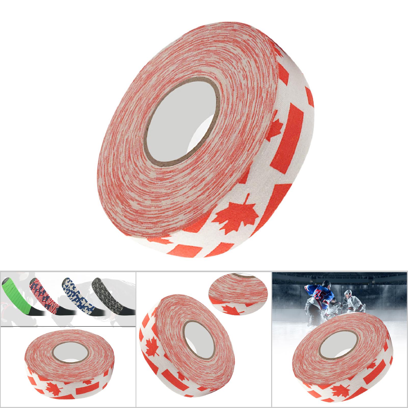 2,5 Cm X 25 M Hockeytape Zum Schutz Von Schlägern, Badminton- Und Sporttapes, Rotes Ahornblattmuster