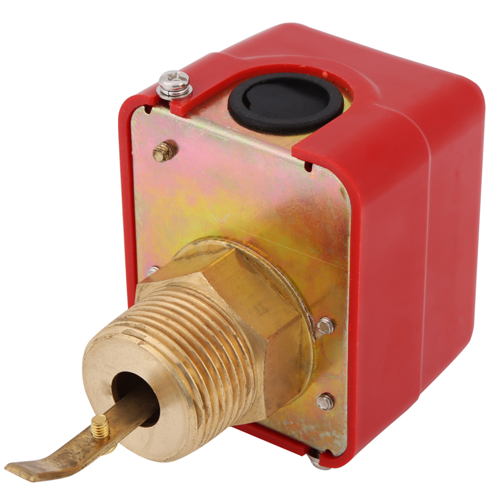 Wasserdurchflussschalter Aus Messing, 10 Bar, Npt-gewinde, Steuerhebel, 1 Stück, 250 V Wechselstrom, Rot