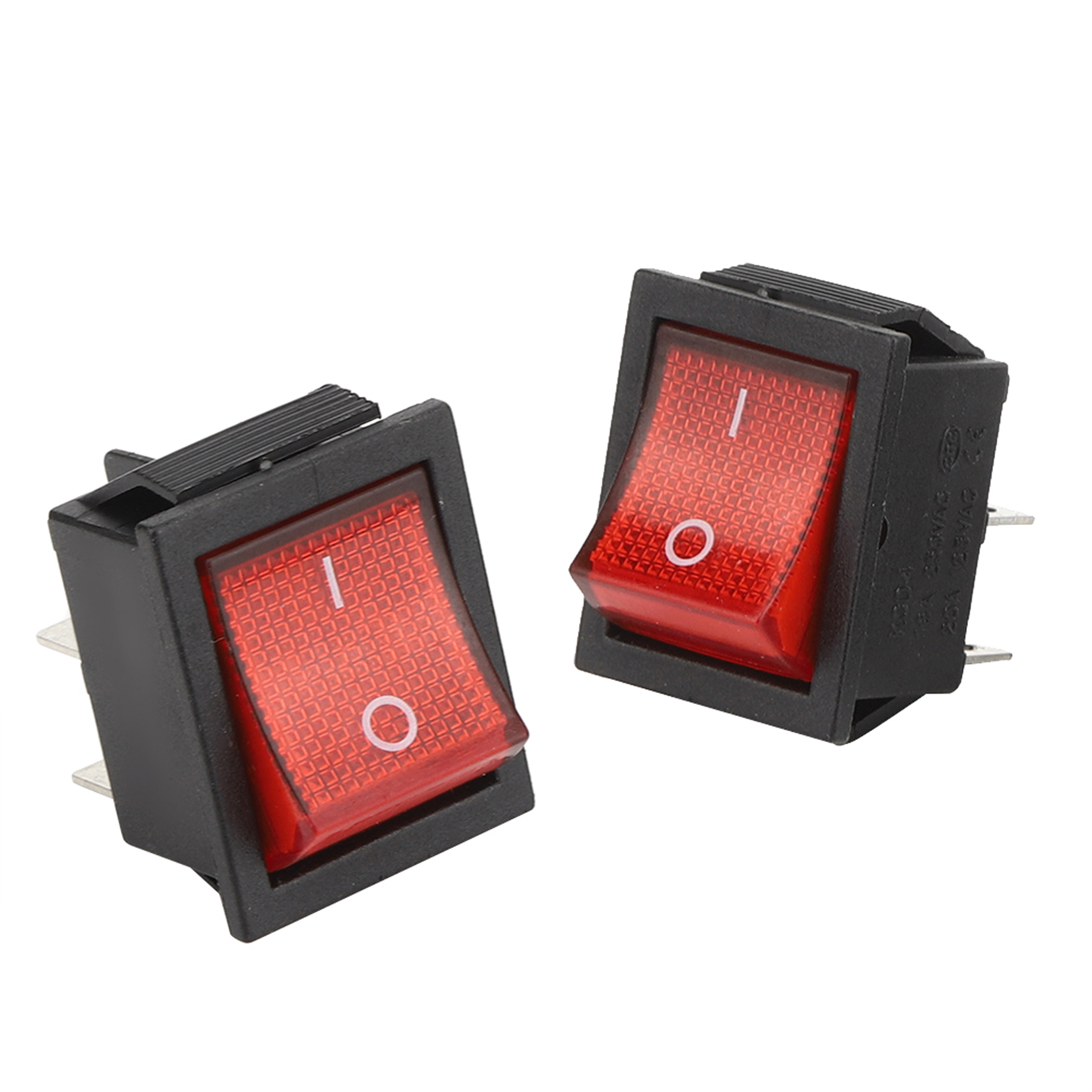 X 16a 250v 4-polige Kippschalter Mit Roter Kontrollleuchte Für Industrieanlagen, 31 X 25 Mm