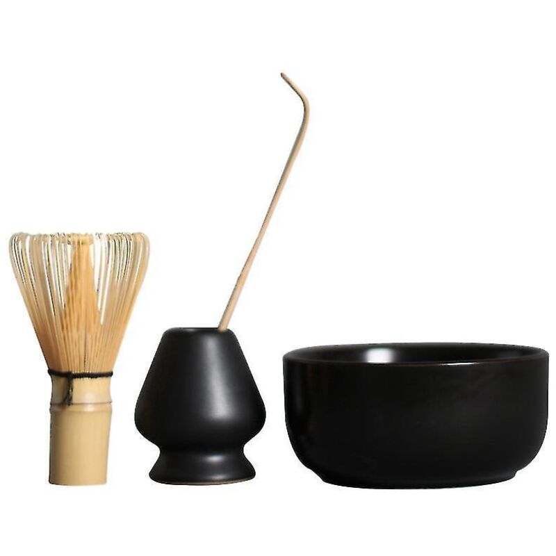 4-teiliges Matcha-set: Professioneller Schneebesen Und Pinsel Für Grünteepulver (chasen), Teezeremonie-pinsel.