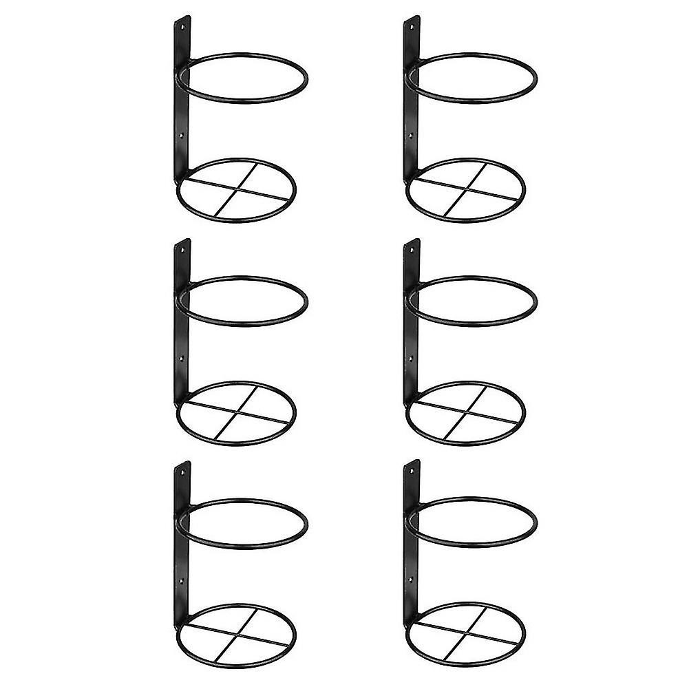 Wandmontiertes Flaschenregal, Set Mit 6 Wandmontierten Weinflaschenhaltern, Weinaufbewahrungsdisplay Aus Metall.