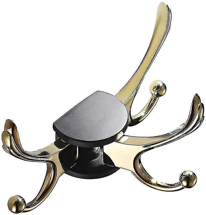 Nordic Light Luxury Drehbarer Wandhaken Für Kleidung Und Hüte – Schwarz Und Gold