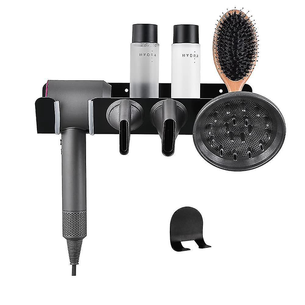 Schwarzer, Wandmontierter Haartrocknerhalter, Haartrocknerständer, Hakenorganizer Für Dyson Supersonic Haartrockner