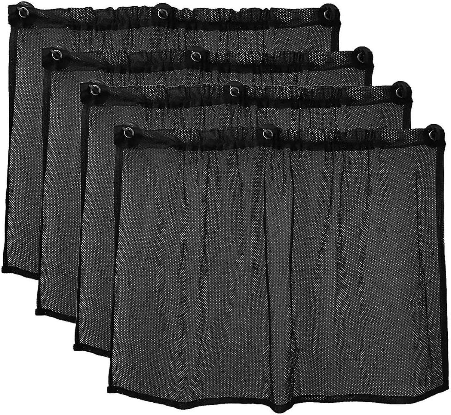 Set Mit 4 Schwarzen Magnetischen Sonnenschutzvorhängen Für Autoseitenfenster, 75 X 50 Cm
