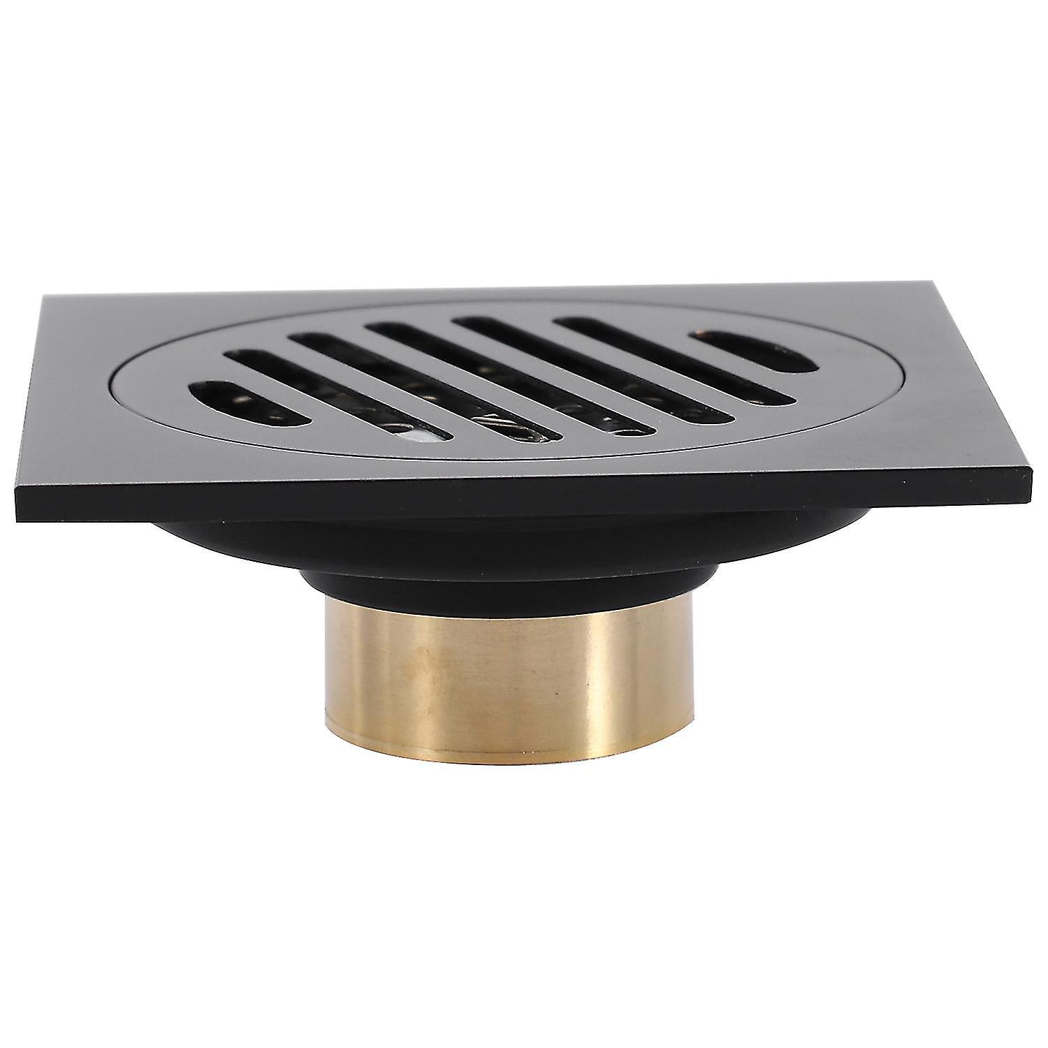 10 Cm Quadratischer Duschablauf Mit Herausnehmbarem Sieb, Verstopfungs- Und Geruchsschutzsystem Aus Messing -