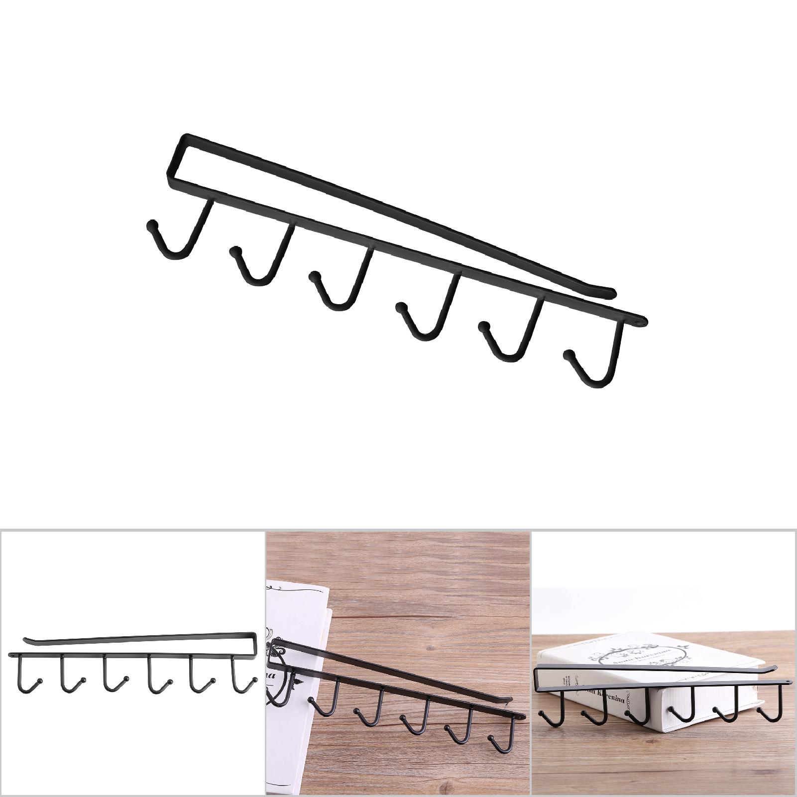 Multifunktionales Küchenregal Mit Haken, Schwarz – Kleiderschrank- Und Garderobenorganizer