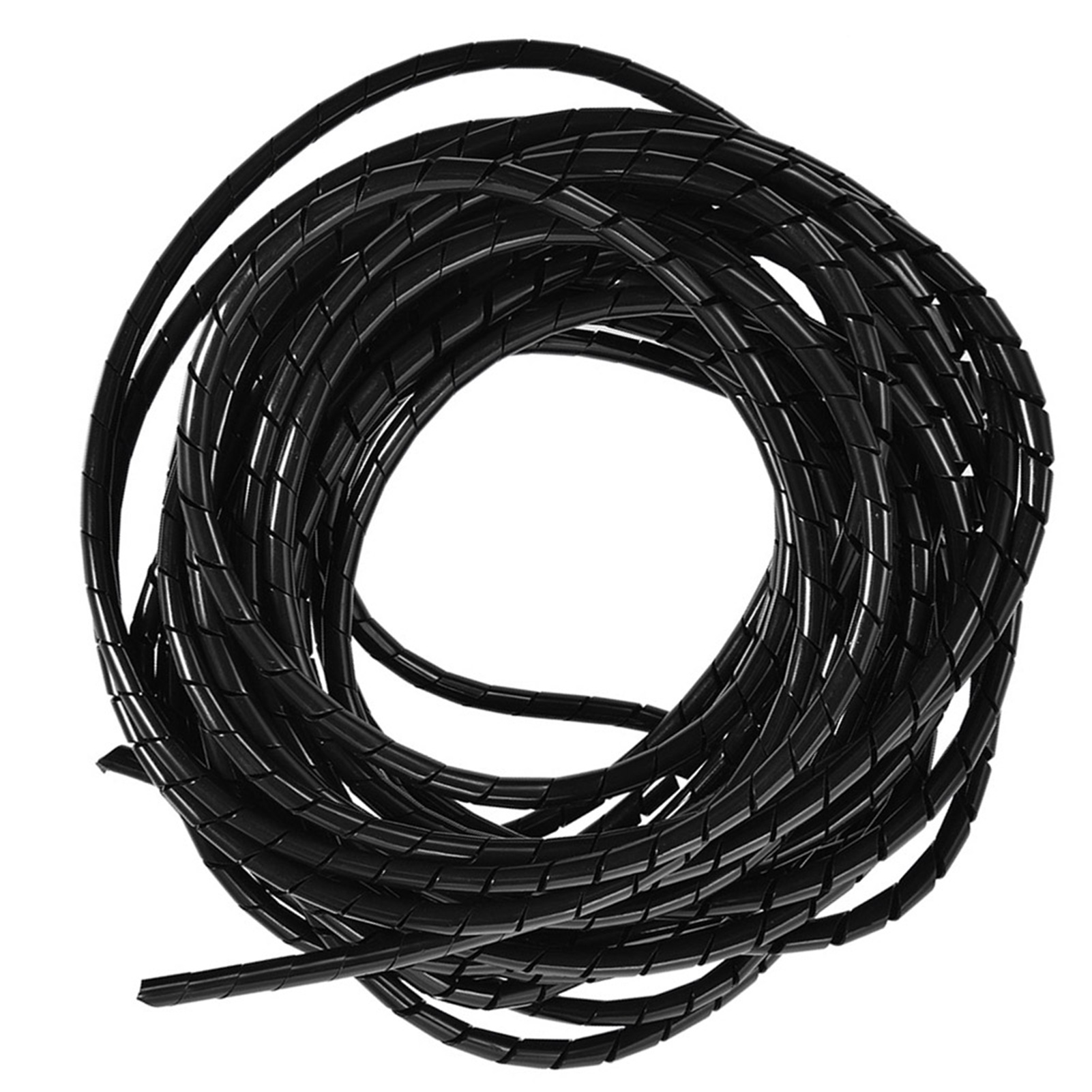 10 M Spiralkabelschlauch – Sorgt Für Ordnung Bei Kabeln Für Pc, Fernseher, Büro Und Zuhause – Schwarz, 6 Mm