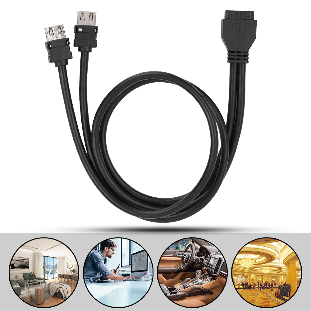 Usb 3.0 19/20-pin-kabel Für Die Pc-frontplattenmontage Mit Füßen (0,6 M)