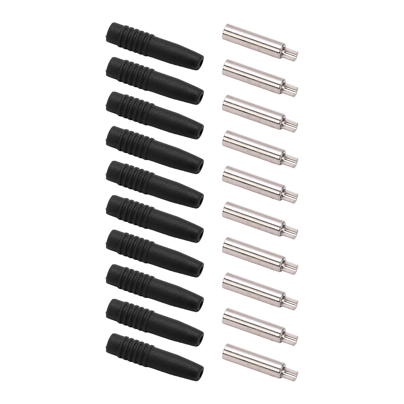 10 Stück 2 Mm Isolierte Bananenstecker Mit Schutzhülle Für Testgeräte, Schwarz