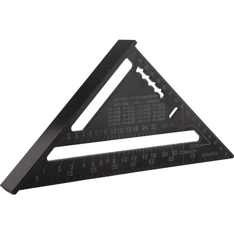 7-zoll-dachwinkelmesser Aus Schwarz Eloxierter Aluminiumlegierung – Metrische Skala