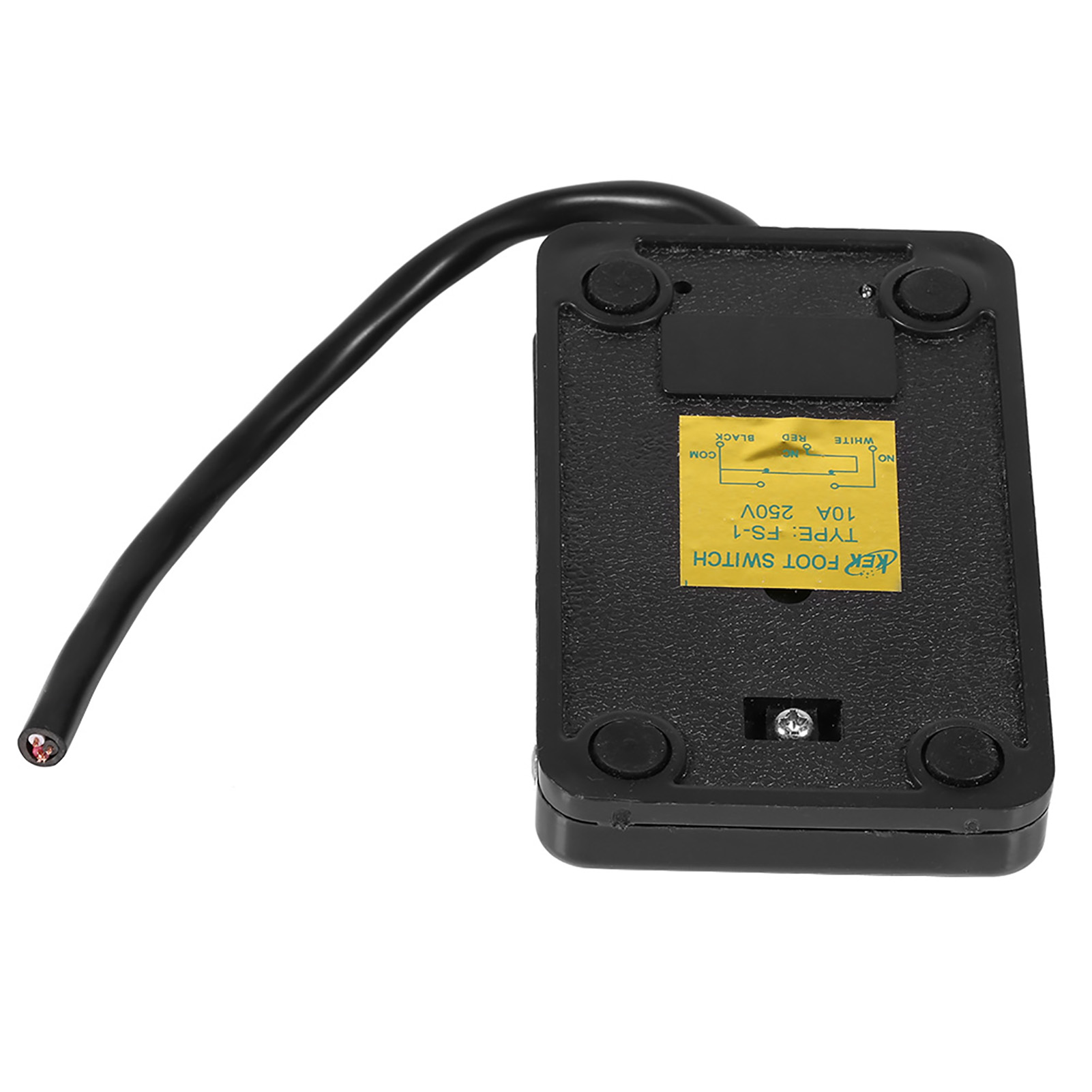 Schwarzer Kunststoff-fußschalter (220 V/380 V) Zum Ein- Und Ausschalten Mit 10 Cm Kabel