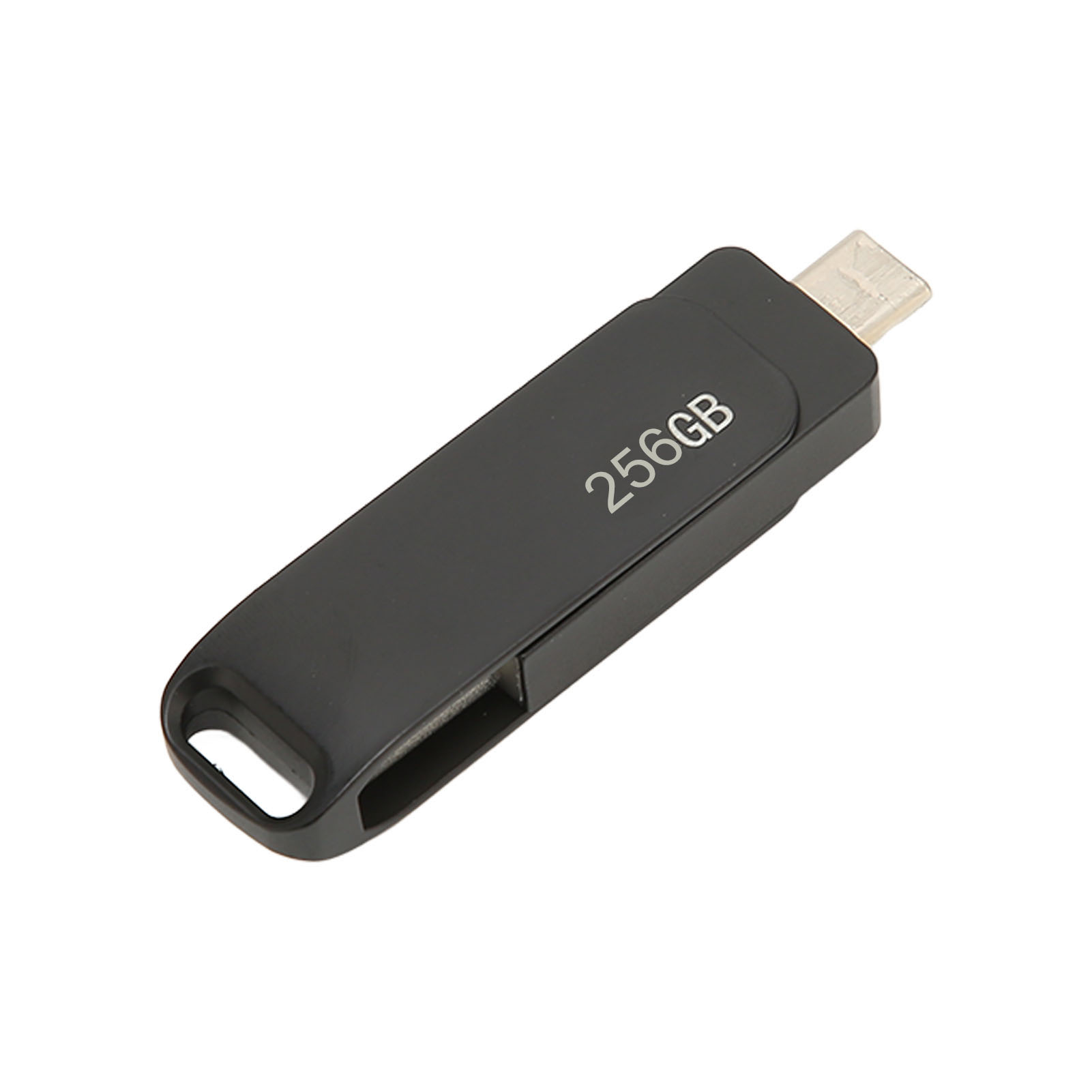 256 Gb Dual-dreh-usb-3.0-typ-c-stick Aus Metall, Schwarz – Fotospeicher Für Tablets Und Tragbare Geräte