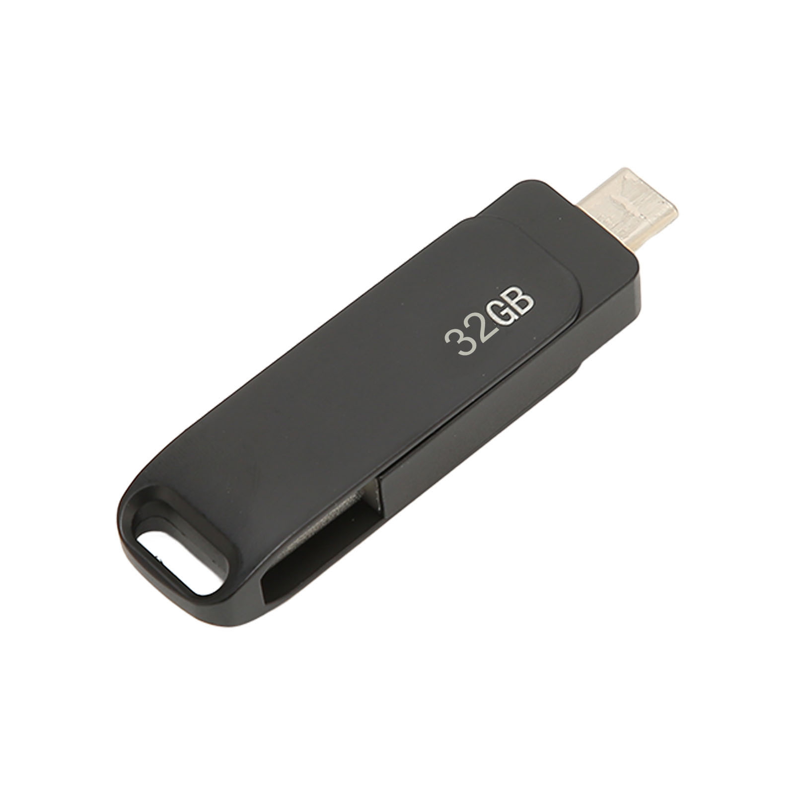 32 Gb Schwarzer, Drehbarer Usb 3.0 Typ-c-stick Mit Zwei Metallgehäusen Für Fotos, Tablets Und Tragbare Speichermedien