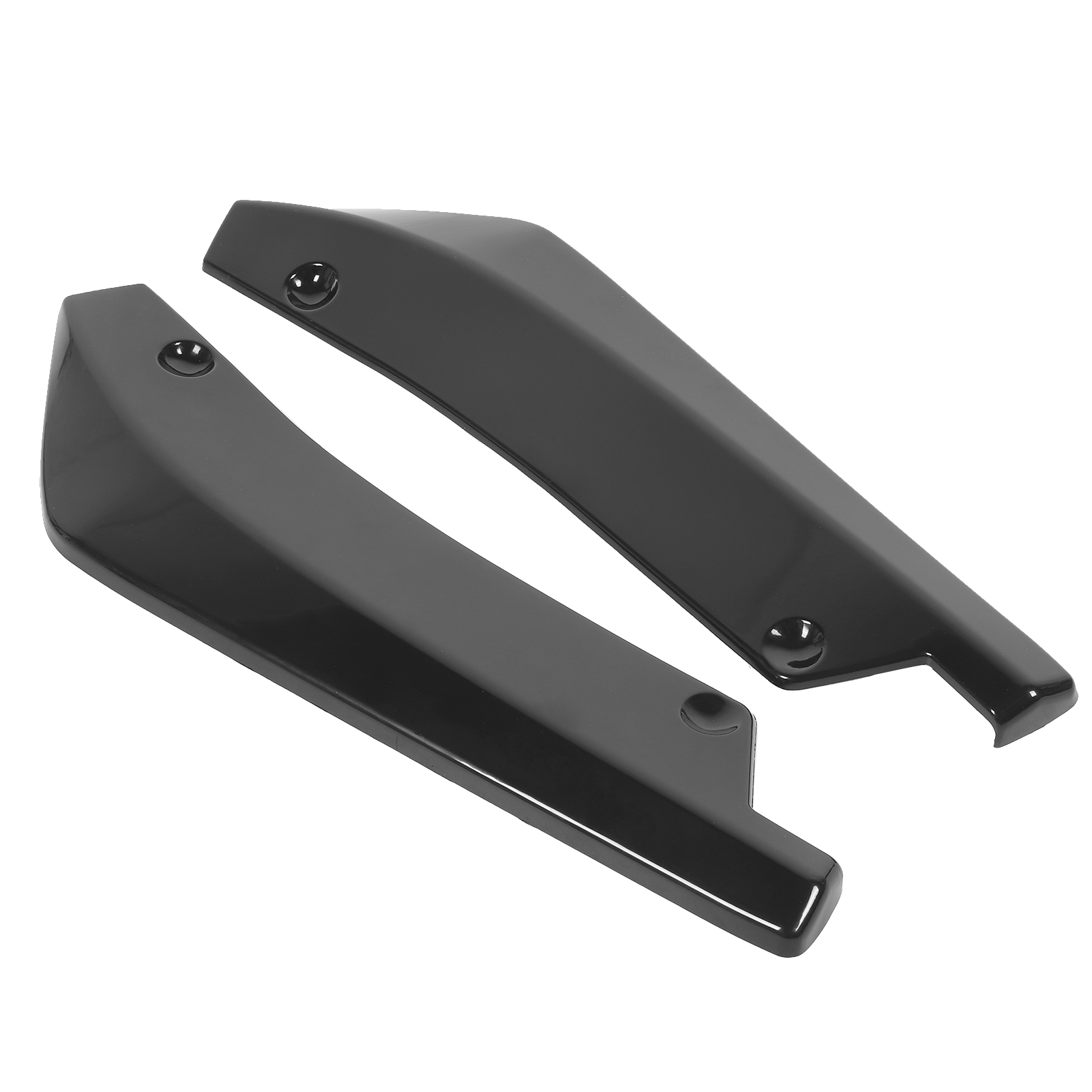2-teiliger Heckstoßstangenschutz Diffusor Spoiler Kratzfest Glanzschwarz Universal Auto