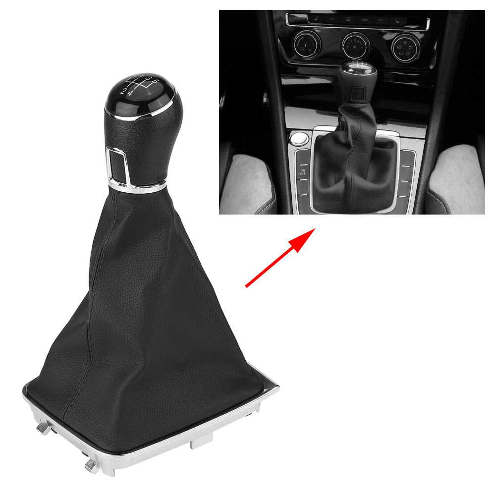 5-gang-schaltknauf Mit Manschette Für Vw Golf 7 Mk7 2013-2018