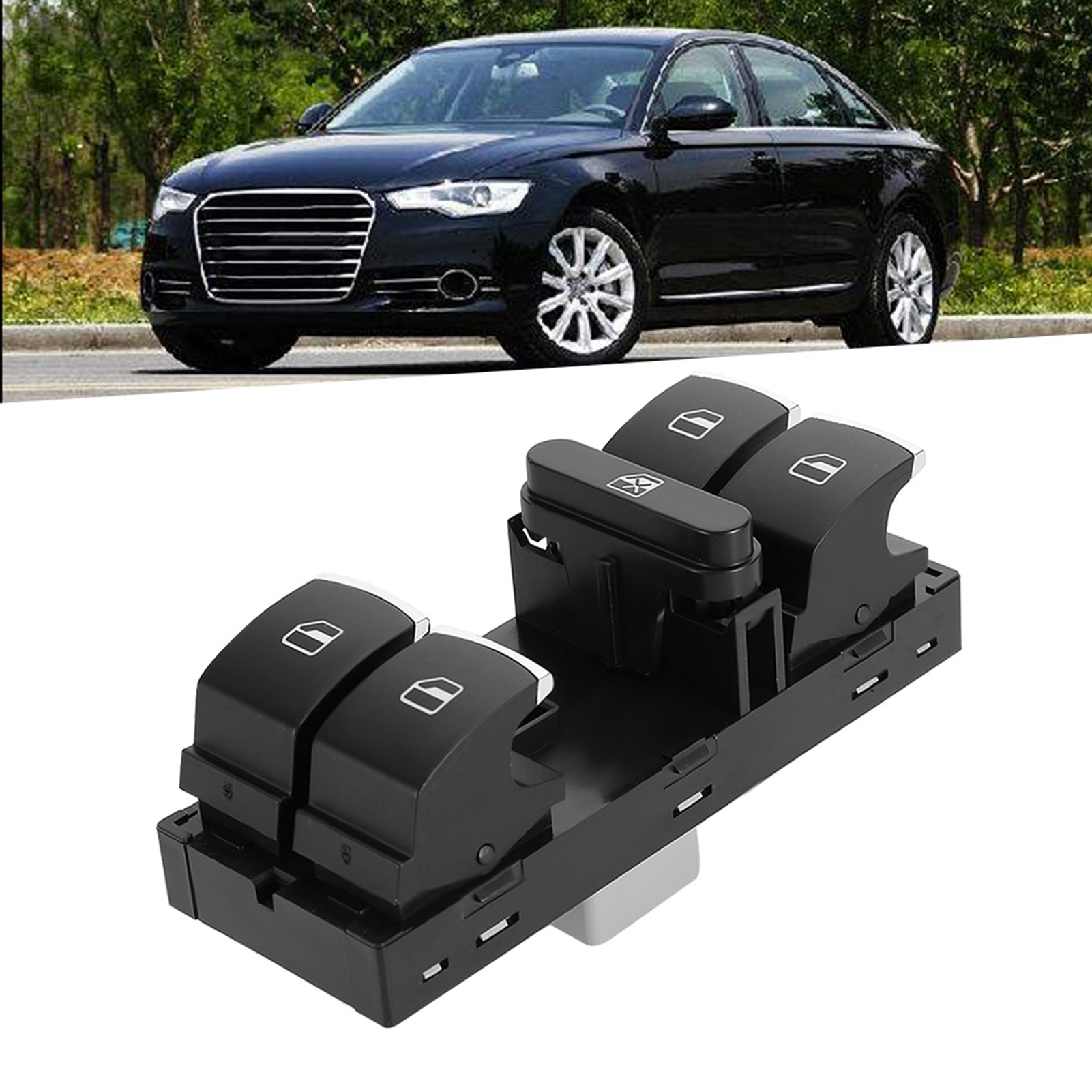 Elektrischer Fensterheberschalter Power Master Für Audi A3 A4 A6 S6 Rs6 Q7 - Teilenummer 4f0 959 851h