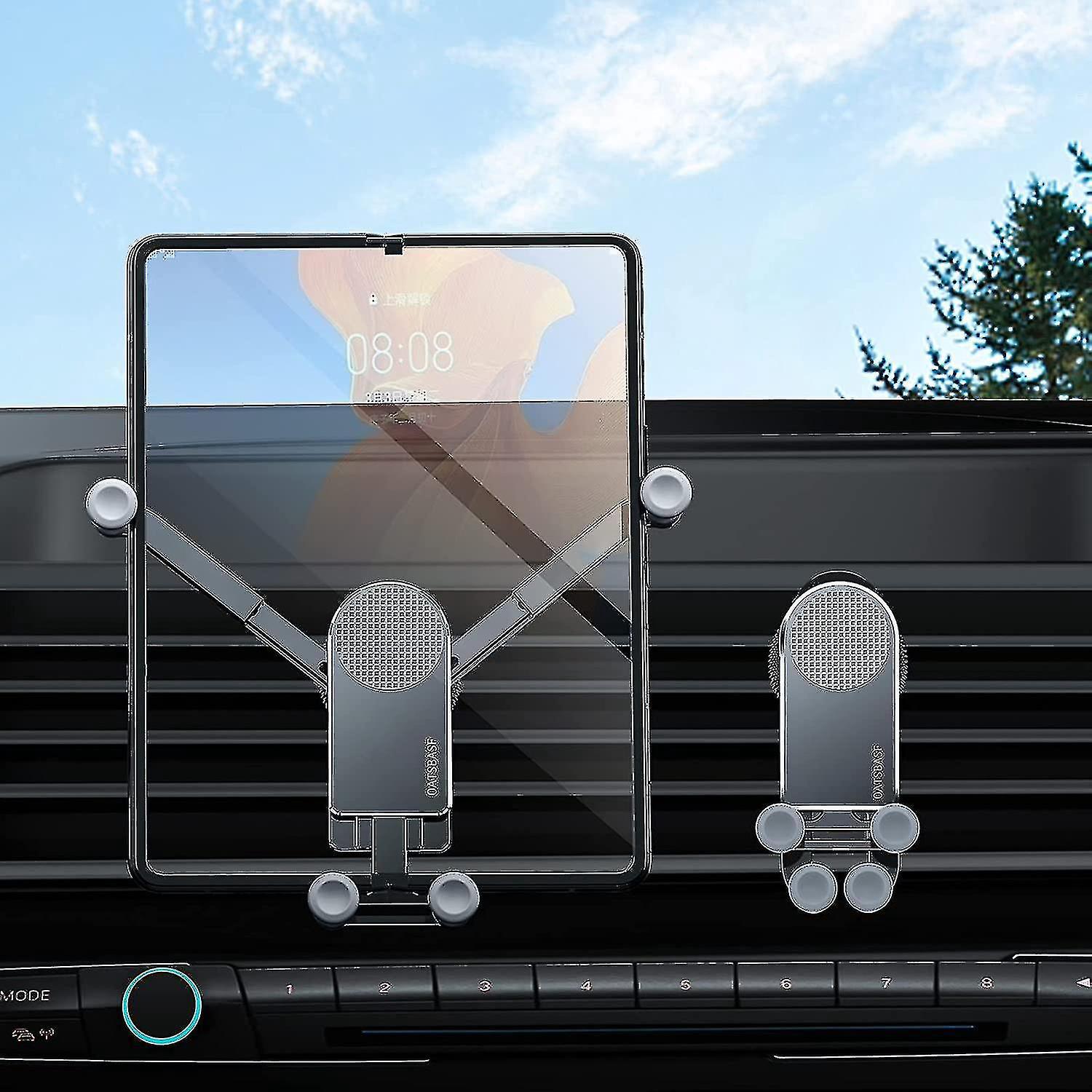 Gravity Auto-handyhalterung Kompatibel Mit Samsung Galaxy Z Fold 4/z Fold 3, Lüftungsschlitzclip – Schwarz