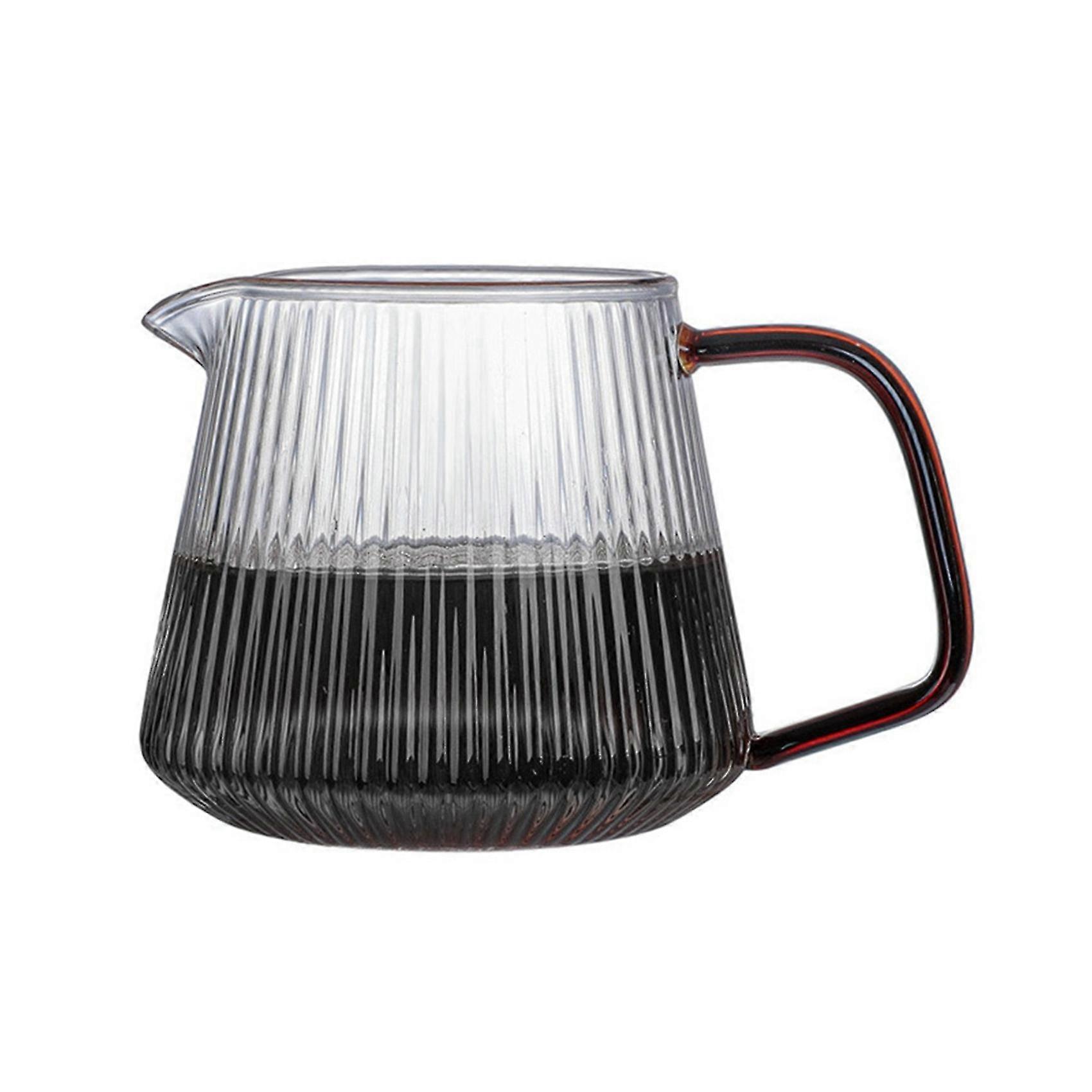 V60 Kaffeebereiter Mit Hitzebeständigem Glasfilter Und Vertikalen Streifen