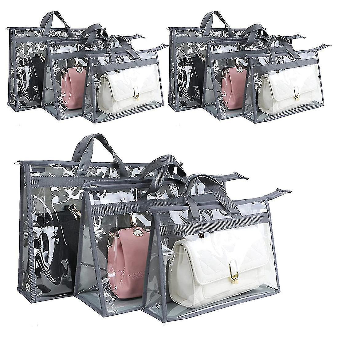 Set Mit 9 Staubbeuteln Für Handtaschen, Transparente Aufbewahrungsmöglichkeit Für Handtaschen, Kleiderschrank-organizer, Handtaschen-organizer