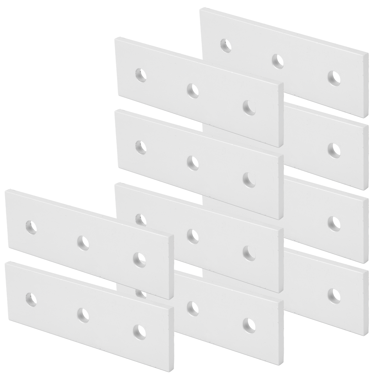 10 Stück Flache Aluminium-verbindungsplatten Für 3030-profile, Gerade Befestigung Mit 3 Löchern