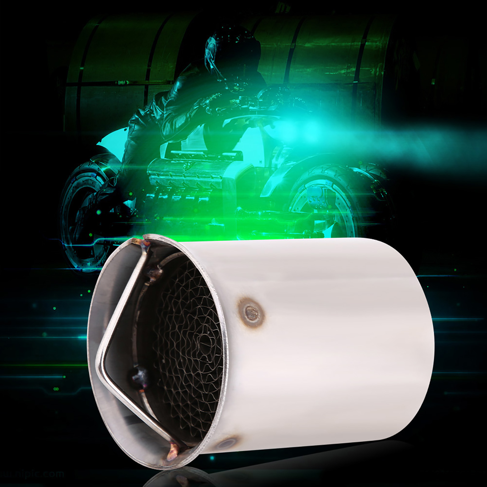 Universeller 51-mm-schalldämpfereinsatz Für Motorradauspuffanlagen – Stil 5, Geräuschreduzierer