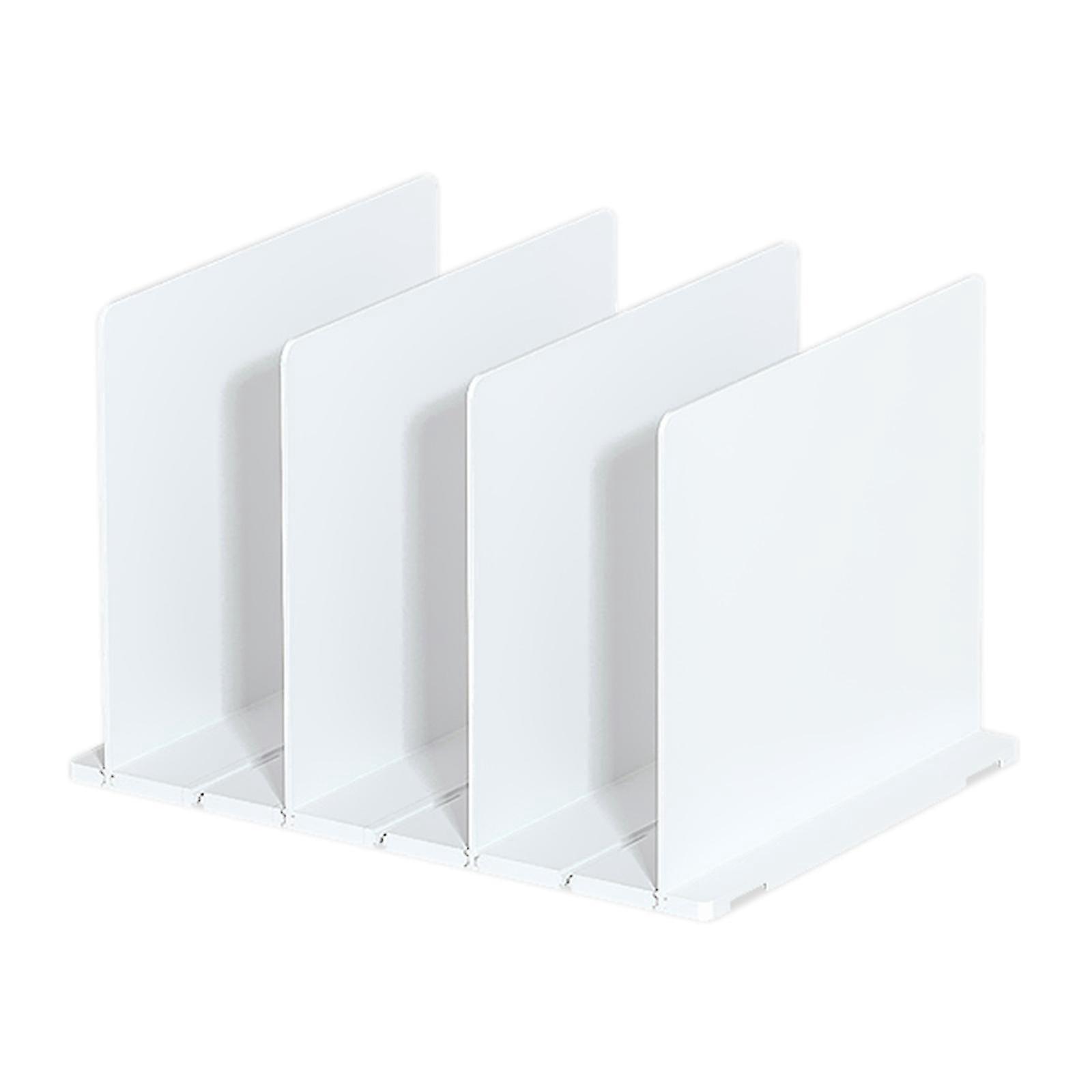 Regaleinteiler, 3/4/5-teilig, Abs-regalböden Zur Organisation Von Schränken, Büchern, Handtüchern, Hüten, Handtaschen – 4-teilig – Weiß