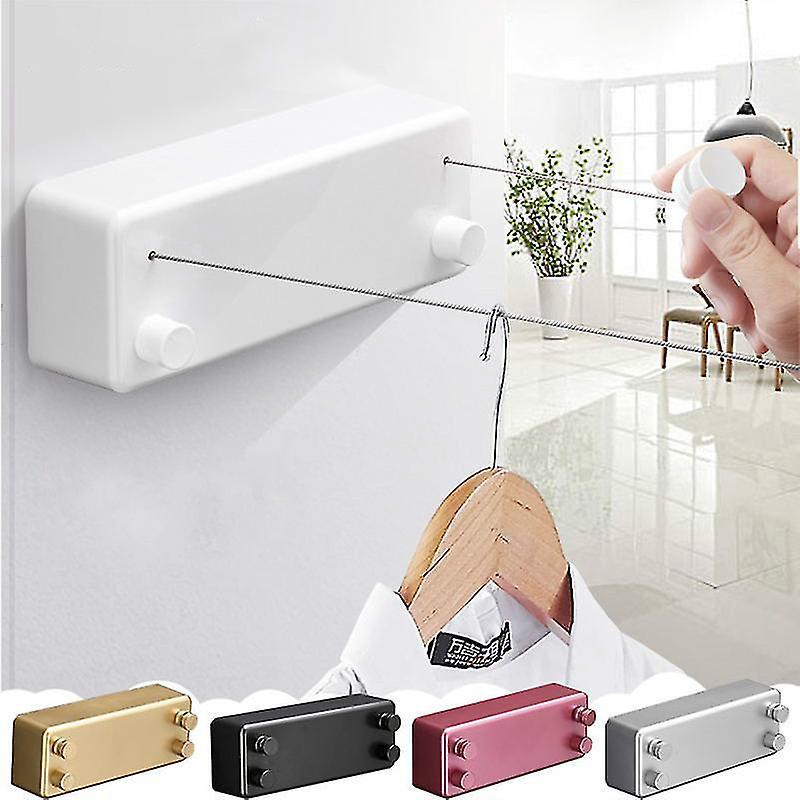 Einziehbare Wäscheleine, 4,2 M, Ausziehbar Und Verstellbar, Stange Zum Trocknen Von Wäsche Im Freien, Für Hotelinterieur, Badezimmer, Balkon.