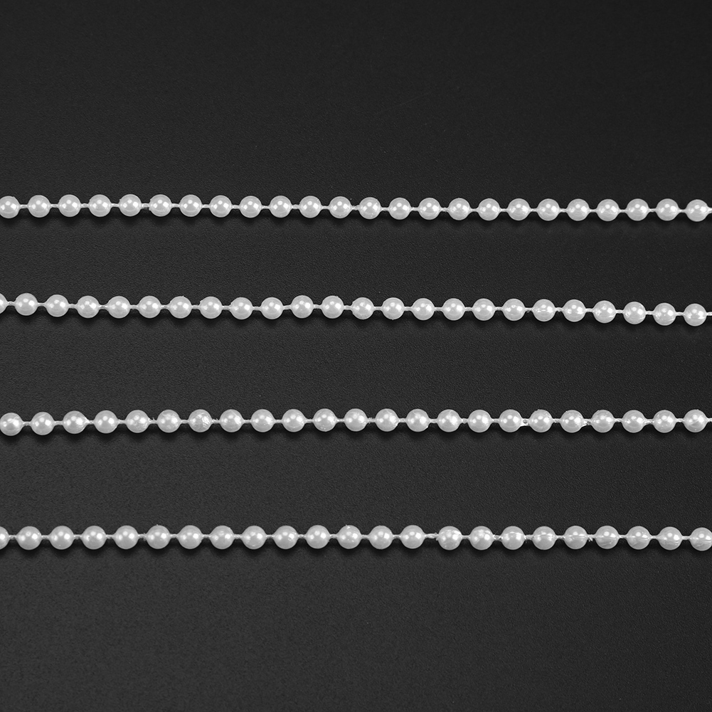 Künstliche Perlen, 4 Mm, Rolle 40 M, Weiße Perlengardine Für Hochzeitsfeiern Zum Selbermachen
