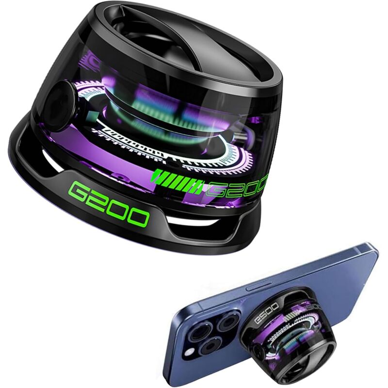 Kompatibel Mit Iphone, Android, Tws-kopplung – Magnetischer Bluetooth-lautsprecher, G200 Multifunktionaler Tragbarer Lautsprecher Mit Rgb-mehrfarben-lichtshow – 3d-surround-sound-effekt, (schwarz)