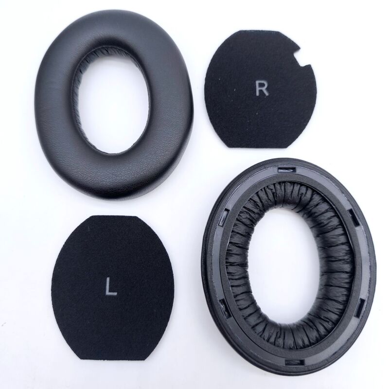 Ersatz-ohrpolster Für Sennheiser Momentum 4 Kopfhörer, Aus Kunstleder Mit Memory-schaum, Schwarz.