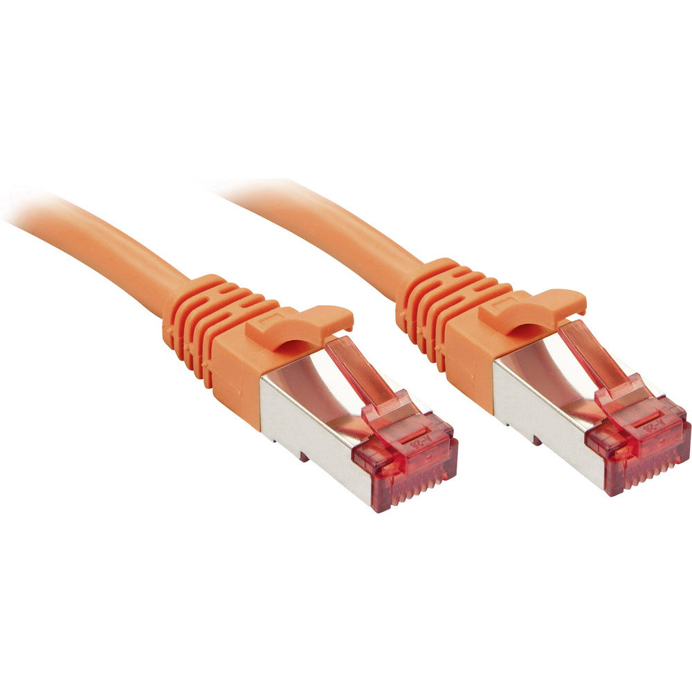 Lindy - 47811 Rj45 Netzwerkkabel, Patchkabel Cat 6 S/ftp 5.00 M Orange Mit Rastnasenschutz 1 St.