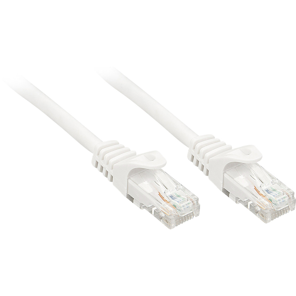 Lindy - 48200 Rj45 Netzwerkkabel, Patchkabel Cat 6 U/utp 0.30 M Weiß Mit Rastnasenschutz 1 St.
