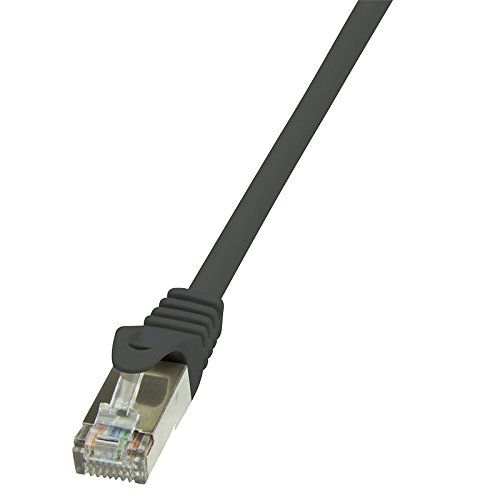 Logilink - Cp1023s Rj45 Netzwerkkabel, Patchkabel Cat 5e F/utp 0.50 M Schwarz Mit Rastnasenschutz 1 St