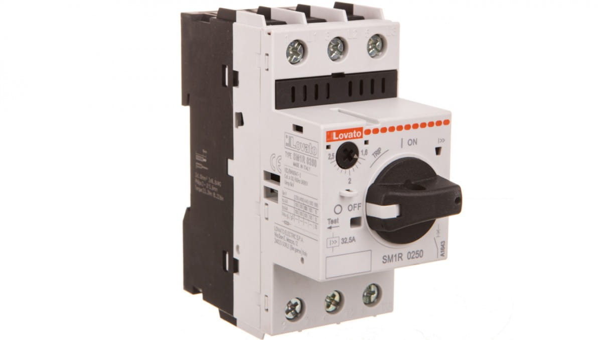 Motorschutzschalter Mit Drehknopf 0,75 Kw Bei 400 V Ac 1,6–2,5 A 100 Ka Sm1r0250