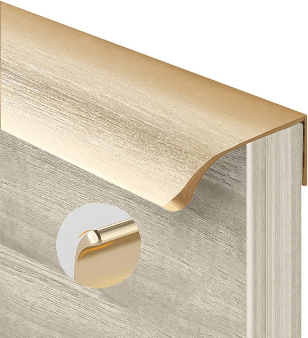 Möbelgriff, Aluminiumlegierung, Unsichtbares Design, Goldfarben, Für Küche Und Schrank