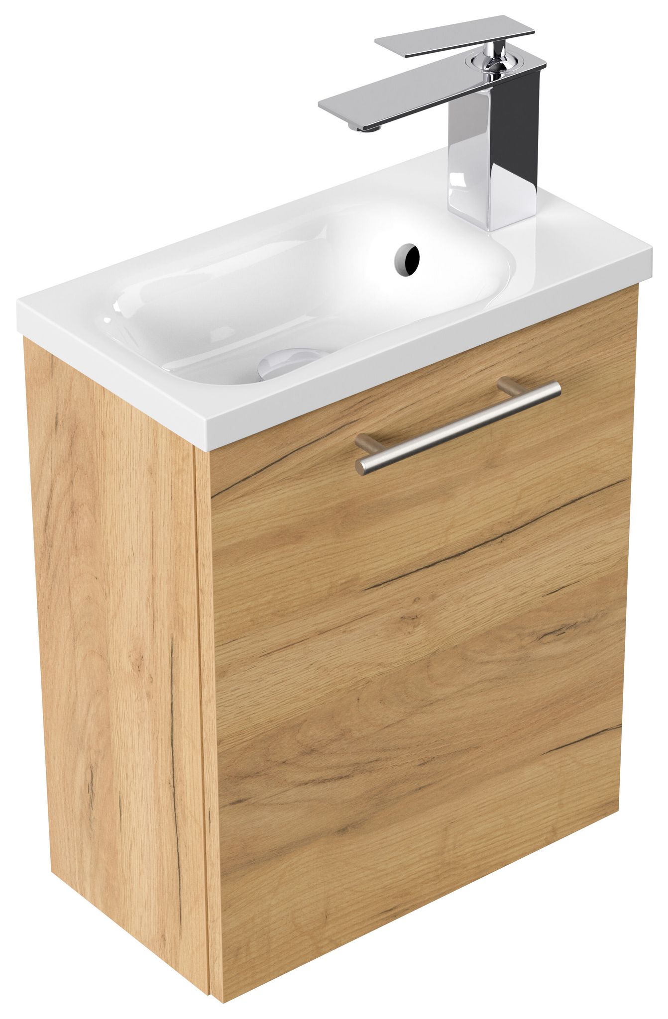 Gäste Wc Badmöbel Pico Slimline 40cm Softclose Eiche Gold