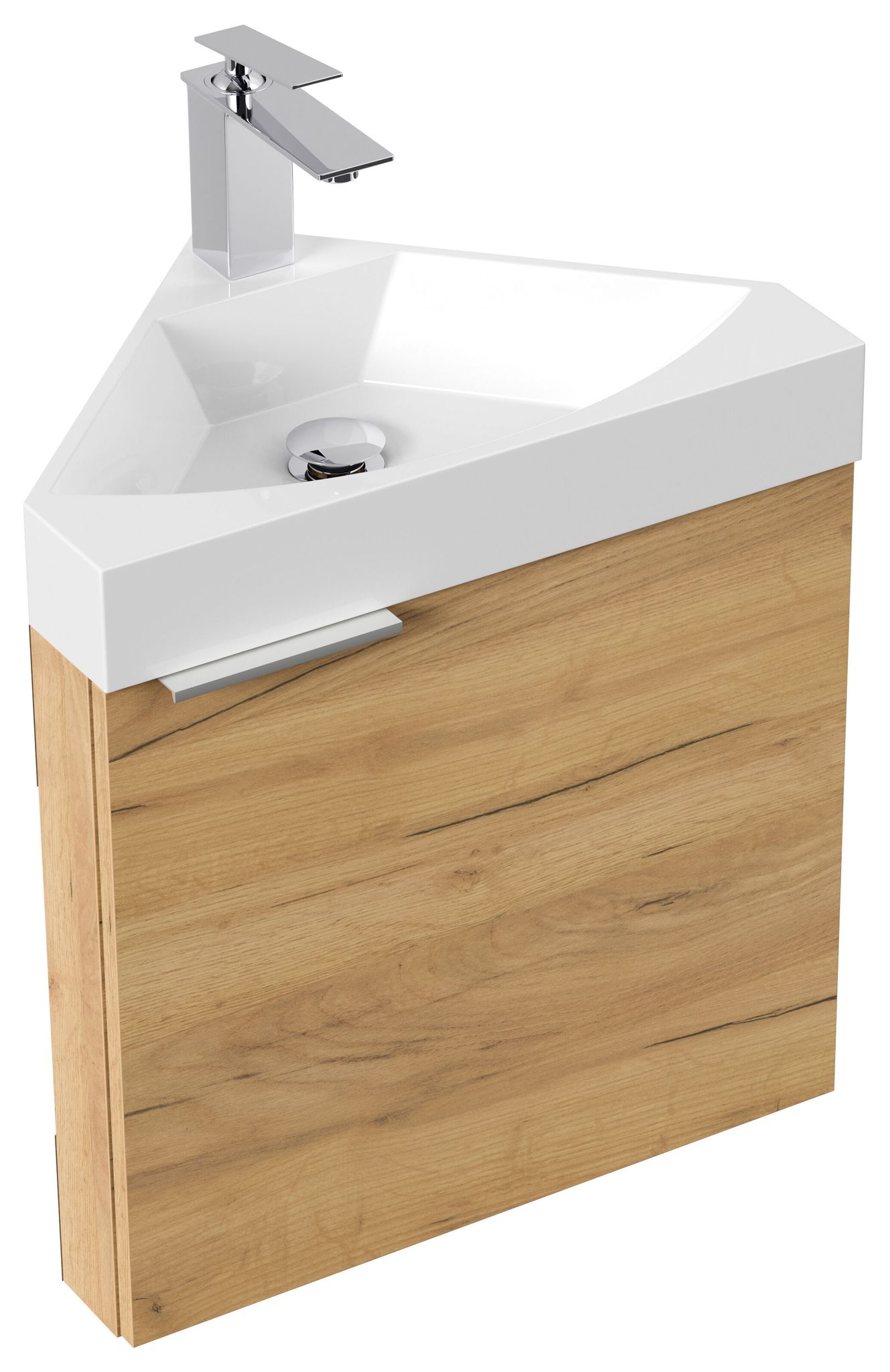 Gäste Wc Eckbadmöbel Diamant Slimline Gästebad Softclose Eiche Gold