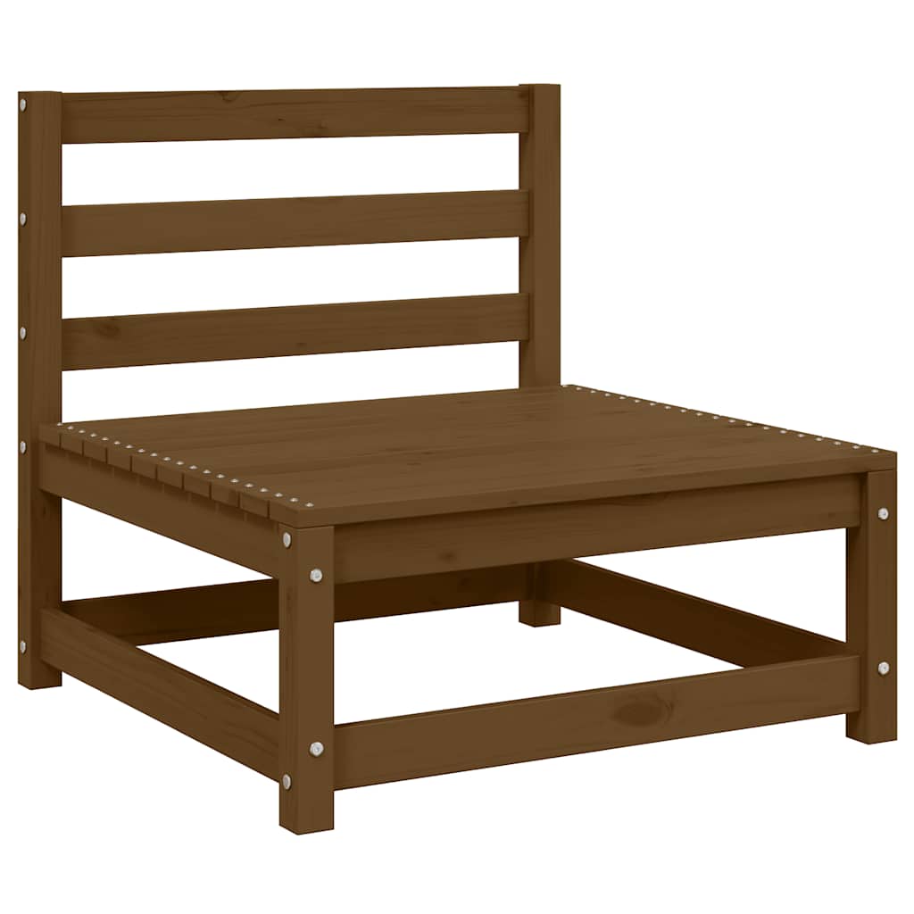 Maison Exclusive - Garten-mittelsofa Mit Creme Kissen Massivholz