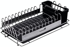 Masterclass - Kitchen Craft Kleine Horizontale Abtropfschale De Edelstahl, 41 X 22 X 13 Cm, Schwarz / Silber